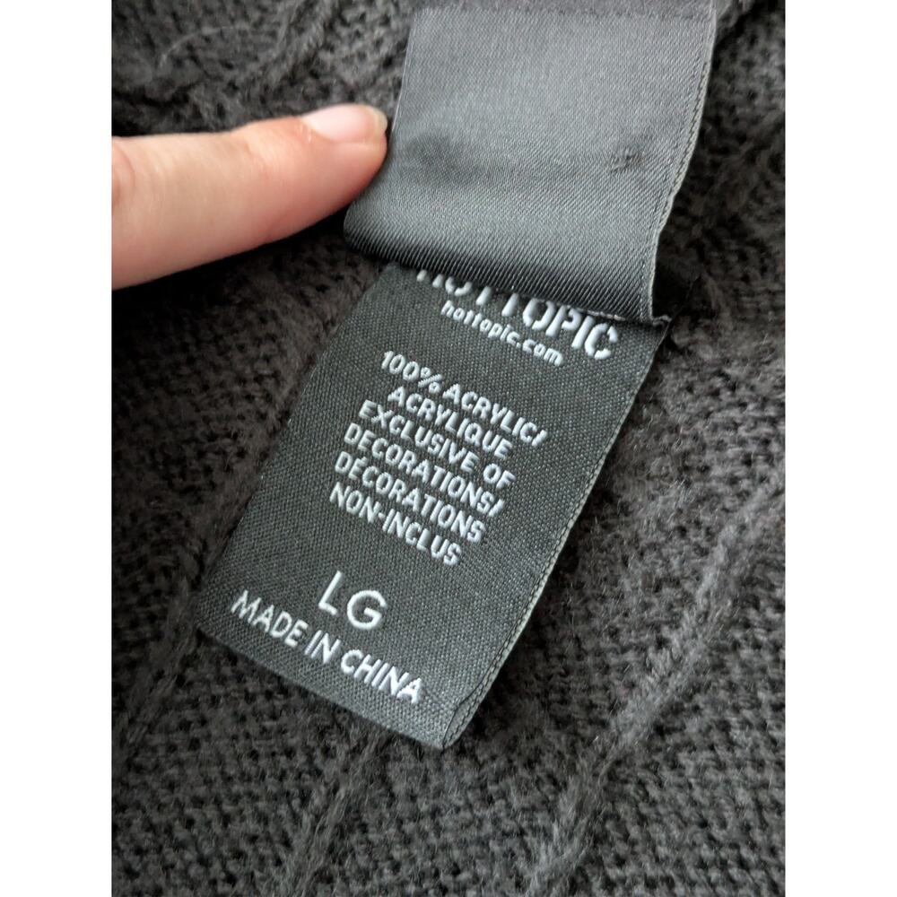 Hot Topic Studio Ghibli Kikis Delivery Service Jiji Cable Knit Cardigan Size L - Picture 5 of 10